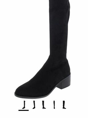 Steve Madden Black Over-the-Knee Block Heel Boots